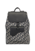Saddle Backpack, &pound;1,800, Handbags, Navy, Canvas/Leather, Front view